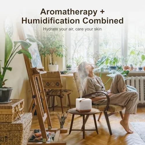 ASAKUKI Essential Oil Diffuser for Home Large 700 ml Humidifier | 32 sq m Coverage thumbnail 3
