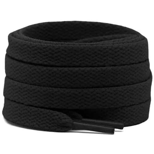 DELELE Flat Sneakers Shoe Laces 79 Inch Black | Durable Polyester for Sneakers & Casual Shoes thumbnail 1
