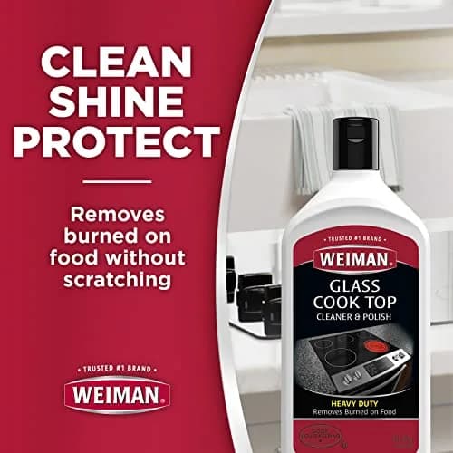 Weiman Ceramic and Glass Cooktop Cleaner and Polish 20 Ounce (591 ml) | Gentle Formula for Streak-Free Shine thumbnail 3