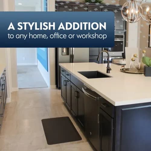 Sky Solutions Anti Fatigue Mat - 3/4" Cushioned Kitchen Rug & Standing Desk Mat, Waterproof, Non Slip (20" x 39", Grey) | Comfort & Durability thumbnail 9