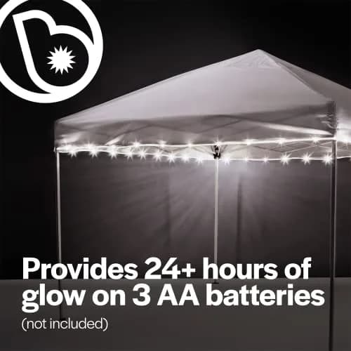 Brightz LED Canopy Lights, White 40ft String Light for 10x10 Tents | Weather-Resistant, Battery-Operated, Perfect for Outdoor Canopies thumbnail 5