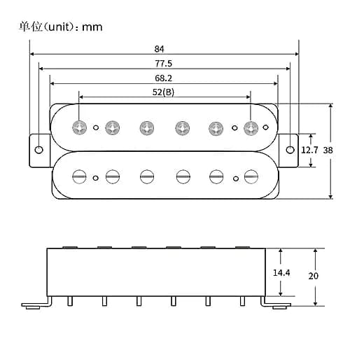 FLEOR Electric Guitar Humbucker Pickups Bridge Alnico 5 Pickup Black | Bridge Position, Fully Wax Potted, 8-9K Resistance thumbnail 4