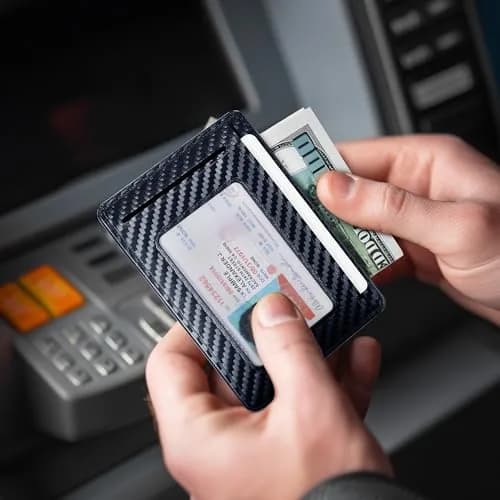 Travelambo Slim Minimalist Wallet for Men, RFID Blocking Front Pocket Card Holder, Navy Blue | Lightweight & Durable Faux Leather thumbnail 7