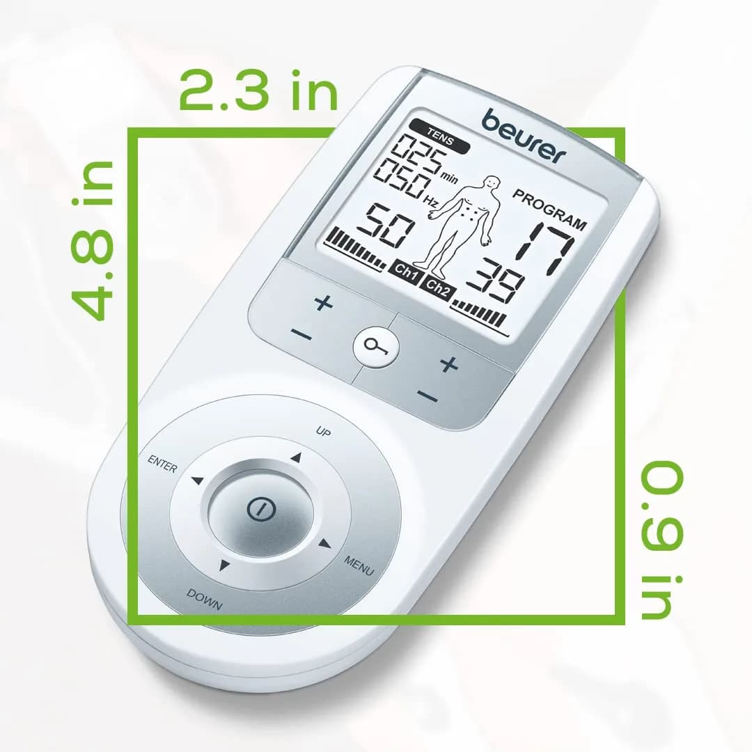 Beurer EM44 TENS Unit Muscle Stimulator with 50 Intensity Levels & 15 Programs | 0.36 kg (0.8 lb) - view 7