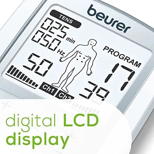 Beurer EM44 TENS Unit Muscle Stimulator with 50 Intensity Levels & 15 Programs | 0.36 kg (0.8 lb) thumbnail 9