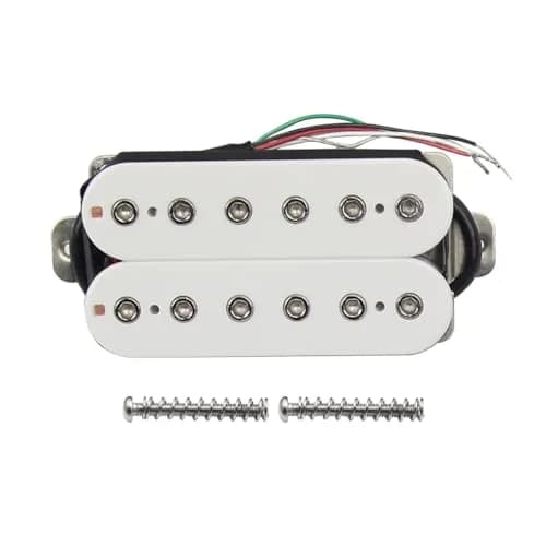 FLEOR Alnico 5 Electric Guitar Bridge Pickup White | Fully Wax Potted Humbucker thumbnail 3