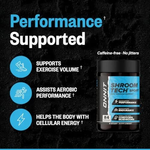 ONNIT Shroom Tech Sport Caffeine-Free Cordyceps Pre-Workout Capsules 28 Count | Supports Exercise Endurance thumbnail 4