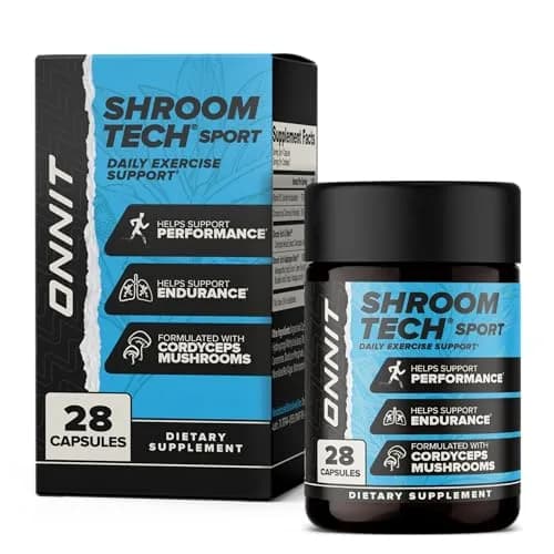 ONNIT Shroom Tech Sport Caffeine-Free Cordyceps Pre-Workout Capsules 28 Count | Supports Exercise Endurance thumbnail 1