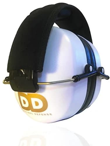 Decibel Defense 37 dB NRR Safety Earmuffs (White) | Industry-Leading Noise Reduction for Shooting, Construction, and Loud Events — White