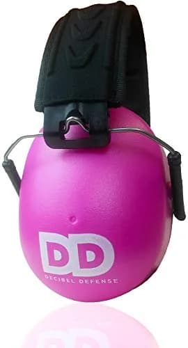 Decibel Defense 37 dB NRR Safety Earmuffs (White) | Industry-Leading Noise Reduction for Shooting, Construction, and Loud Events — Pink