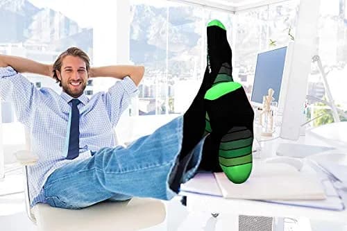 Physix Gear Sport Compression Socks L/XL Black/Green | Graduated Compression for Circulation & Athletic Support thumbnail 7
