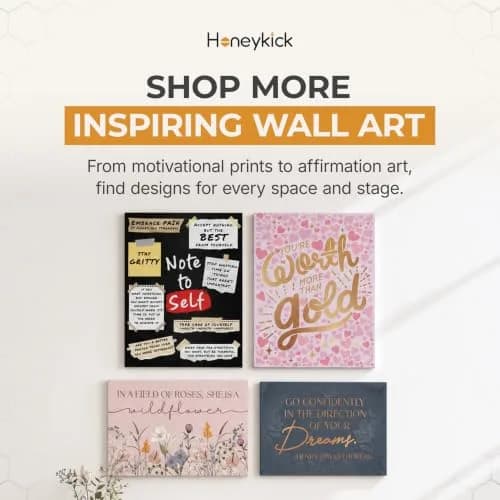 HoneyKICK Hang in There Cat Poster, Funny Motivational Wall Art, 11x14 thumbnail 8