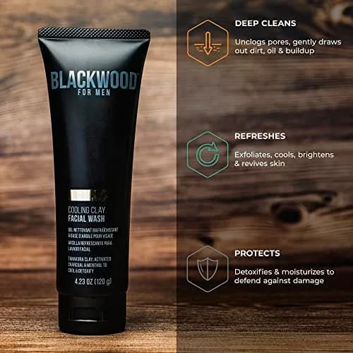 Blackwood For Men Cooling Clay Face Wash 125ml (4.23 oz) | Deep Cleansing & Acne Treatment thumbnail 5