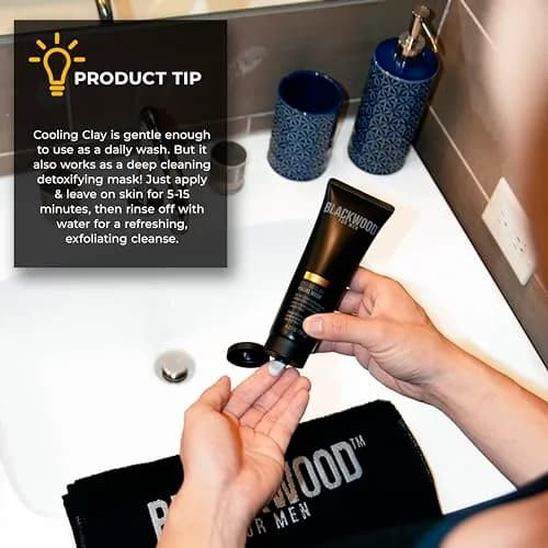 Blackwood For Men Cooling Clay Face Wash 125ml (4.23 oz) | Deep Cleansing & Acne Treatment thumbnail 6