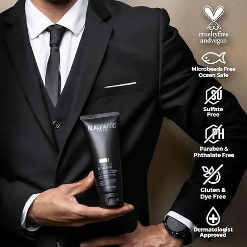 Blackwood For Men Cooling Clay Face Wash 125ml (4.23 oz) | Deep Cleansing & Acne Treatment thumbnail 3