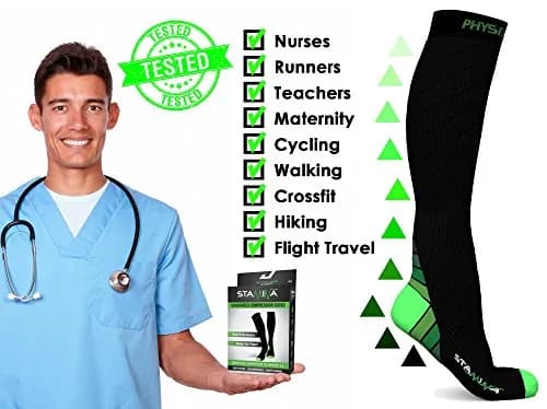 Physix Gear Compression Socks - Best Men & Women’s Circulation Support, Athletic & Travel, S/M | Blood Pressure & Swelling Relief thumbnail 5