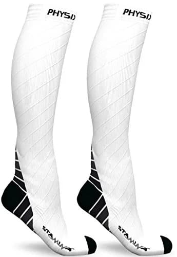 Physix Gear Compression Socks White L/XL | Support Circulation & Blood Flow (115 chars) thumbnail 4