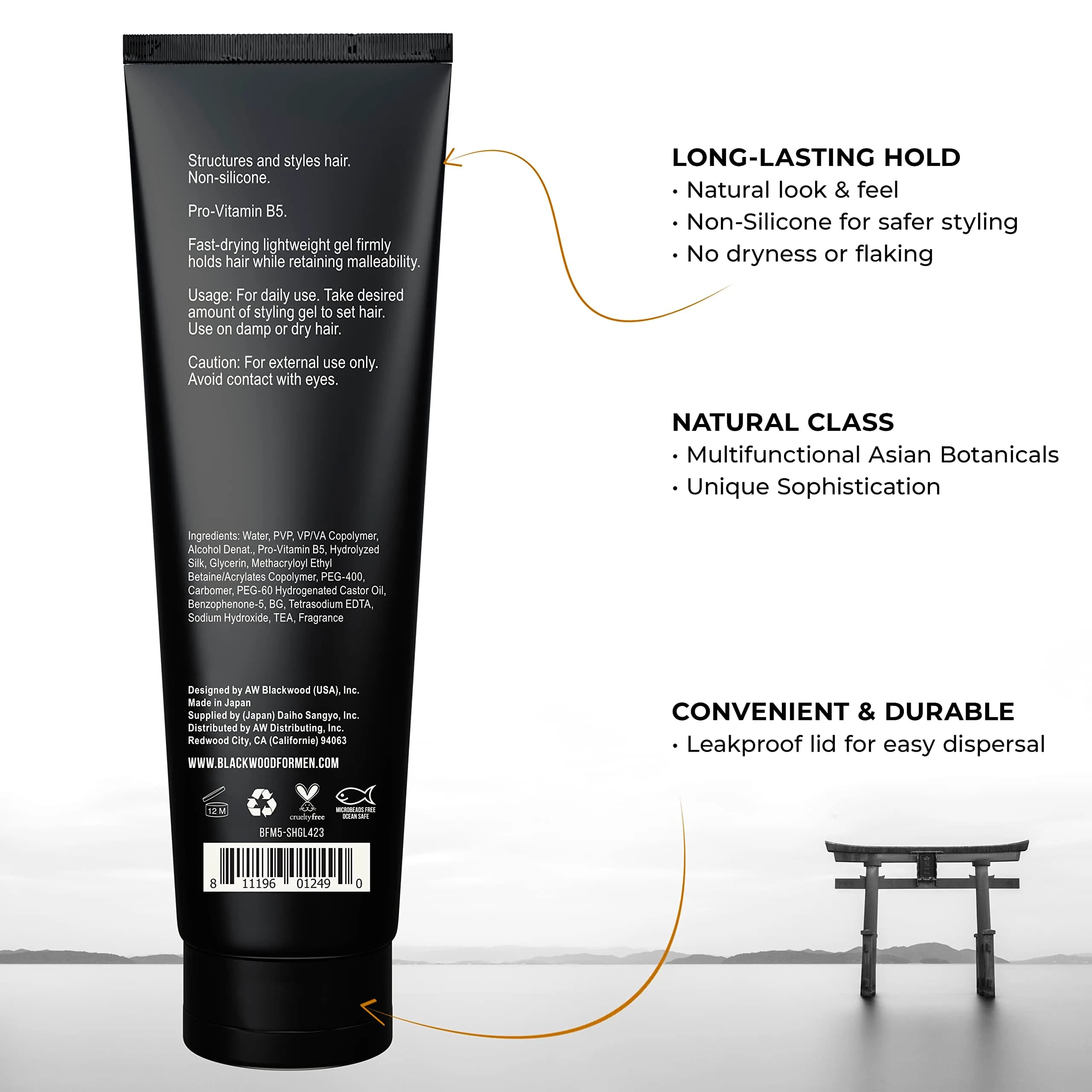 Blackwood For Men BioFuse Hair Sculpting Gel 125ml (4.23 Oz) | Medium Hold, Vegan Formula - view 2