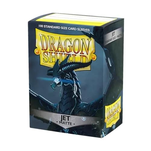 Dragon Shield Standard Size Matte Card Sleeves Jet 100 CT | Protects Cards Up to 63x88mm thumbnail 1