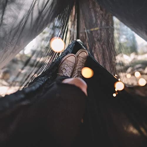 Wise Owl Outfitters SnugNet Hammock Bug Net - Mesh Insect Shield for Camping & Backpacking, Black/Orange | Full Coverage, Ultralight (100-120 chars) thumbnail 6