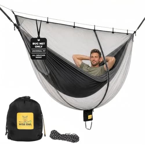 Wise Owl Outfitters Hammock Bug Net – Mosquito Net for Hammock, Lightweight Bug Netting for Camping, Hiking, Backpacking, Forest & Outdoor Use thumbnail 1