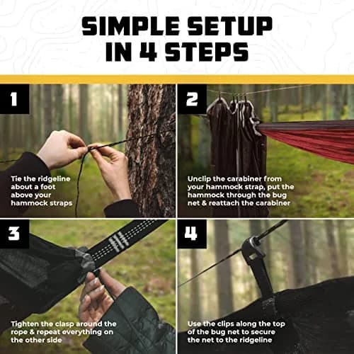 Wise Owl Outfitters Hammock Bug Net – Mosquito Net for Hammock, Lightweight Bug Netting for Camping, Hiking, Backpacking, Forest & Outdoor Use thumbnail 8