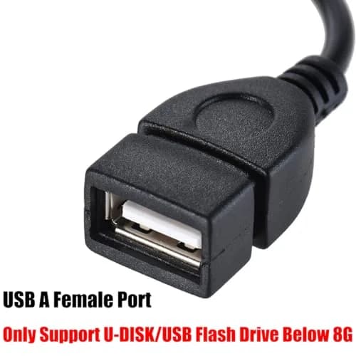 Warmstor 3.5mm AUX to USB 2.0 Female OTG Adapter Cable 20cm (7.9 inch) | Play Music from U-Disk in Your Car thumbnail 5