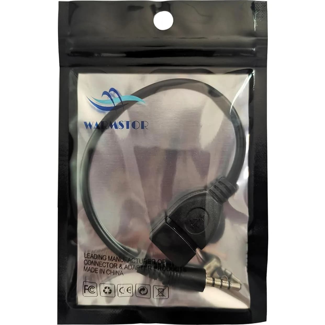 Warmstor 3.5mm AUX to USB 2.0 Female OTG Adapter Cable 20cm (7.9 inch) | Play Music from U-Disk in Your Car - view 7