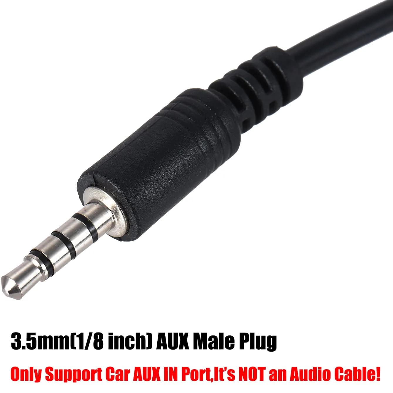 Warmstor 3.5mm AUX to USB 2.0 Female OTG Adapter Cable 20cm (7.9 inch) | Play Music from U-Disk in Your Car - view 4