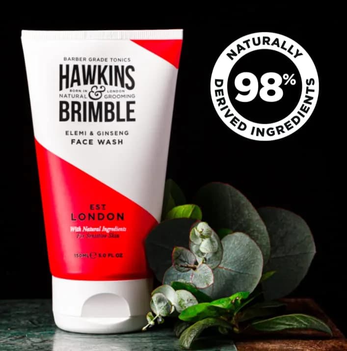 Hawkins & Brimble Mens Face Wash 150ml Aloe Vera for Sensitive Skin | Oil Control & Refreshing thumbnail 5