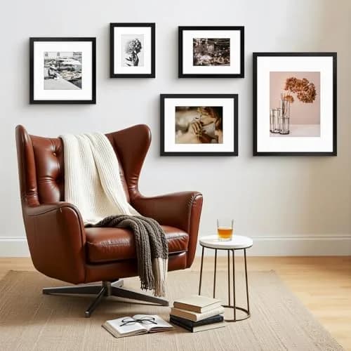 Frametory 16x20 Picture Frame with Mat for 11x14, Real Glass, Black | Modern Wall & Tabletop Decor thumbnail 5