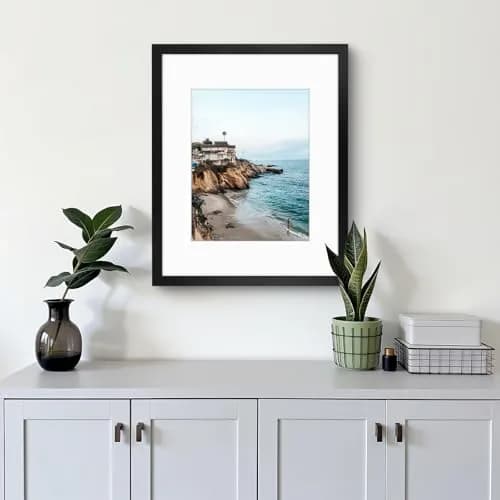 Frametory 16x20 Picture Frame with Mat for 11x14, Real Glass, Black | Modern Wall & Tabletop Decor thumbnail 2
