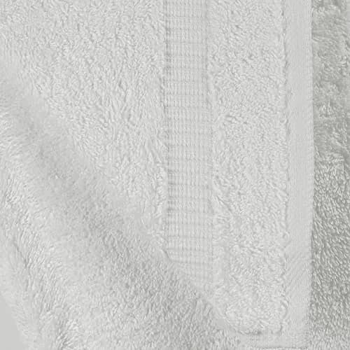 Towel Bazaar 8-Piece Turkish Cotton Towel Set White | 2 Bath (54x27in), 2 Hand (30x16in), 4 Washcloths (13x13in) | Soft, Absorbent, Quick-Dry thumbnail 8