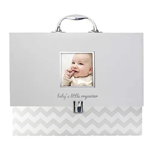 Pearhead Baby Briefcase and Document Organizer, Grey Chevron | All-in-One Baby Paperwork Storage (70-120 chars) thumbnail 1