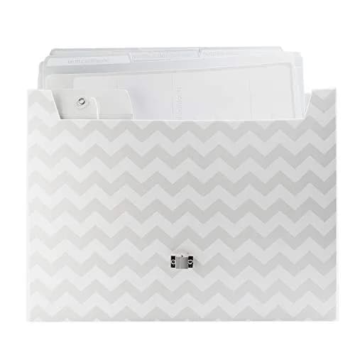Pearhead Baby Briefcase and Document Organizer, Grey Chevron | All-in-One Baby Paperwork Storage (70-120 chars) thumbnail 4