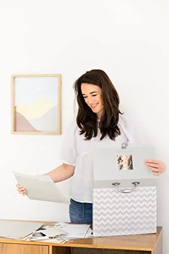 Pearhead Baby Briefcase and Document Organizer, Grey Chevron | All-in-One Baby Paperwork Storage (70-120 chars) thumbnail 6