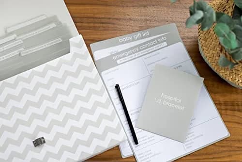 Pearhead Baby Briefcase and Document Organizer, Grey Chevron | All-in-One Baby Paperwork Storage (70-120 chars) thumbnail 9