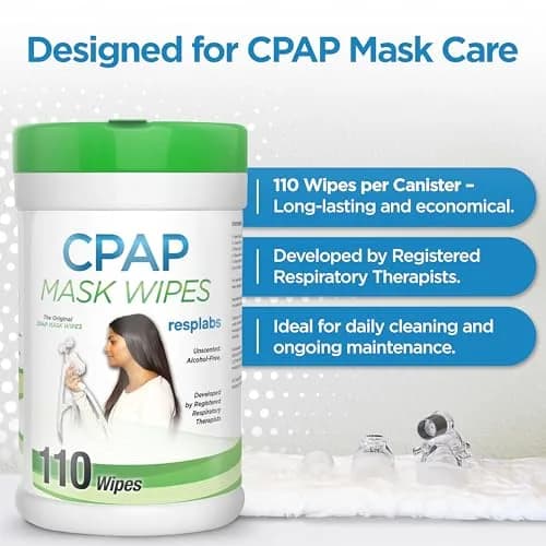 RespLabs CPAP Mask Wipes 330 Count (9 Months Supply) | Unscented, Alcohol-Free, Safe for All CPAP Masks thumbnail 5