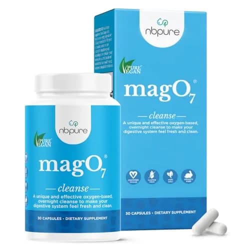 nbpure MagO7 Natural Colon Cleanse & Detox 30 Capsules | Oxygenating Digestive System Cleanse thumbnail 1
