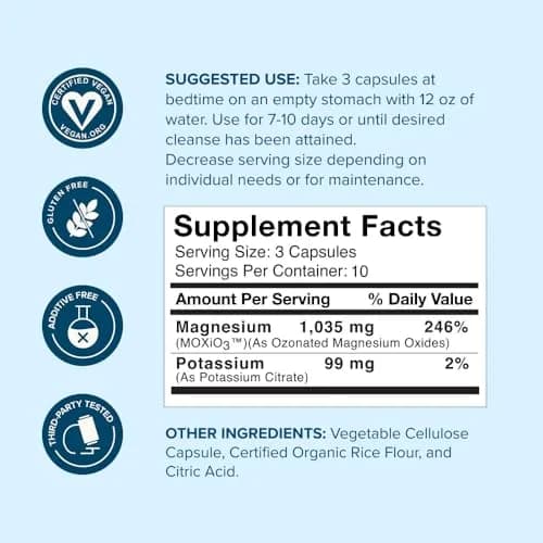 nbpure MagO7 Natural Colon Cleanse & Detox 30 Capsules | Oxygenating Digestive System Cleanse thumbnail 6
