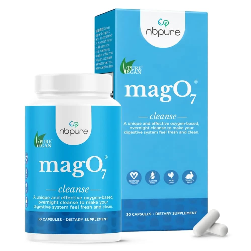 nbpure MagO7 Natural Colon Cleanse & Detox 30 Capsules | Oxygenating Digestive System Cleanse - main product image