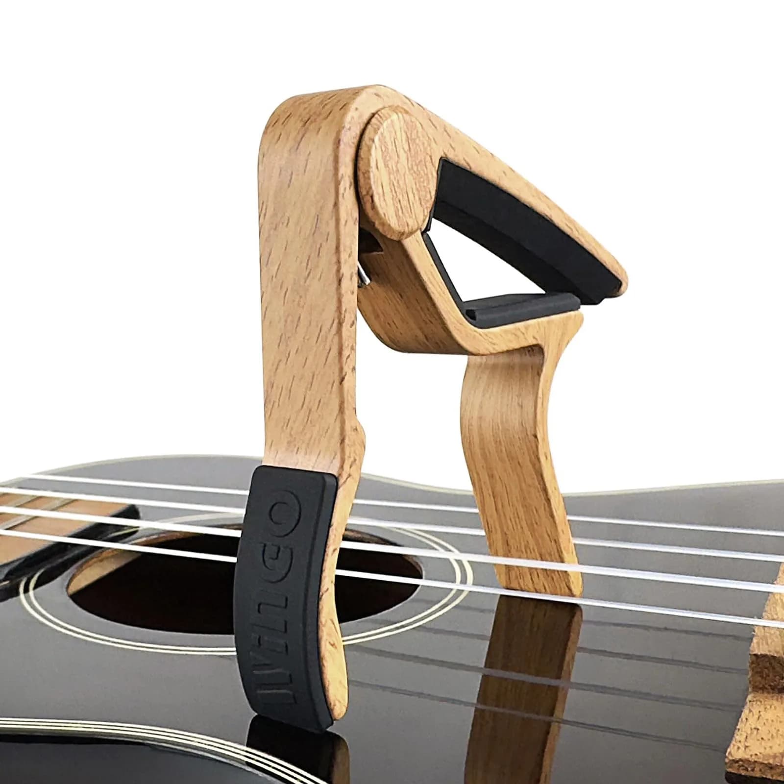WINGO Guitar Capo for Acoustic and Electric Guitar with 5 Picks, Burlywood | Quick-Release, No Buzz, 6-String Steel Acoustic/Electric - view 4