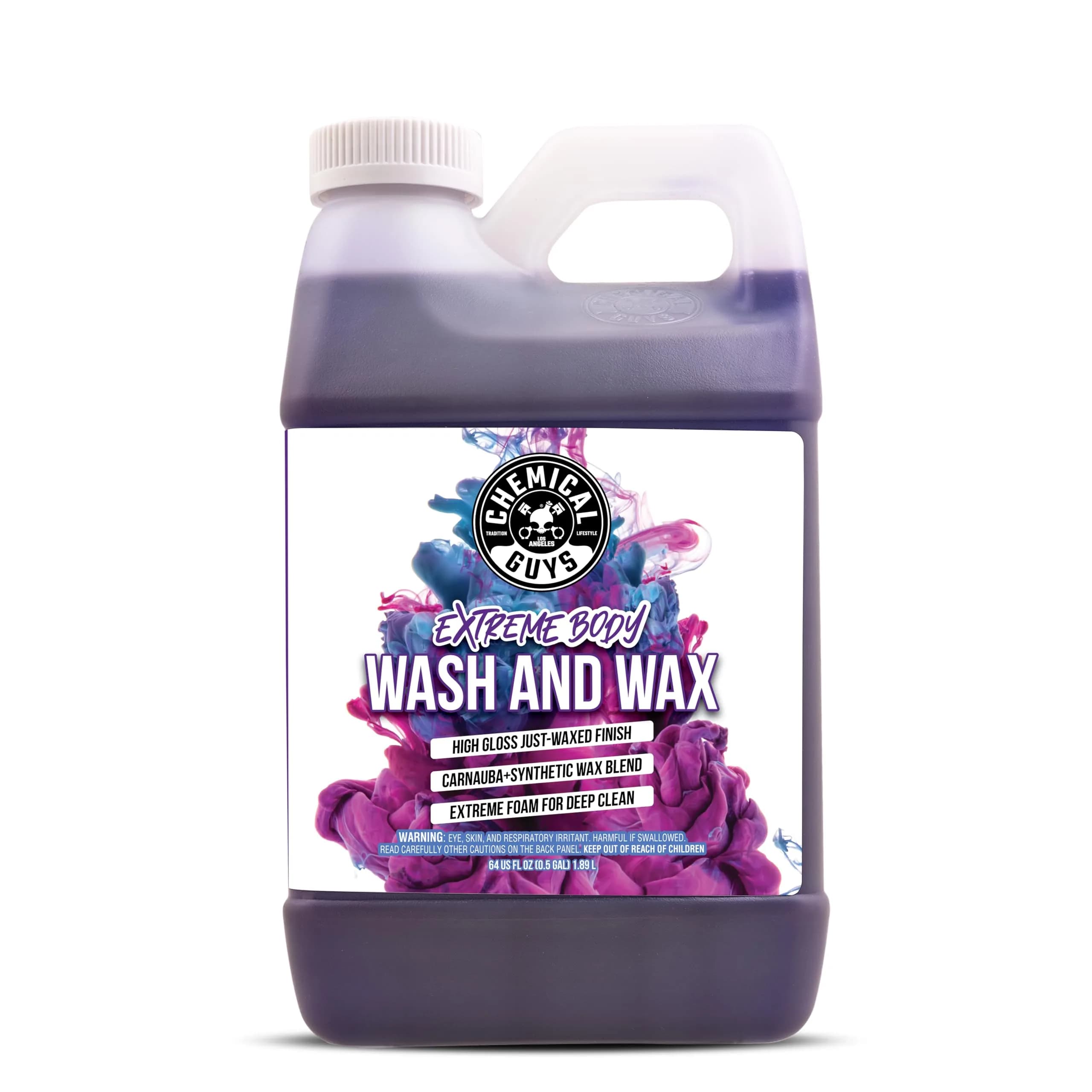 Chemical Guys Extreme Bodywash & Wax Car Wash Soap 473ml (16 oz) | pH-Balanced Formula for Gloss & Protection — 64 Ounce