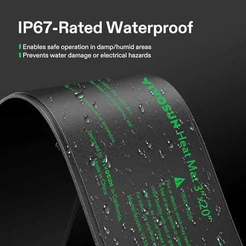 VIVOSUN Seedling Heat Mat 3" x 20" (7.6cm x 50.8cm) | Reliable Results for Seedling Start & Cutting Propagation thumbnail 4