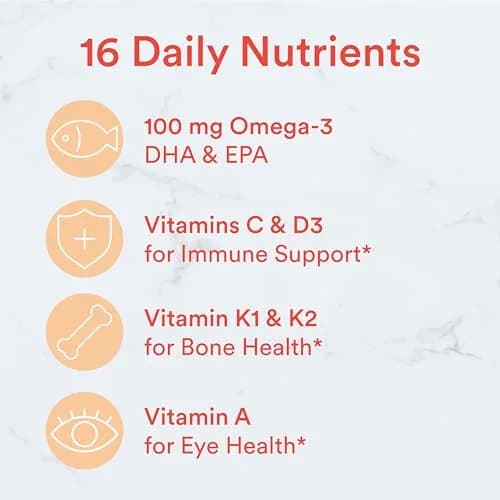 SmartyPants Kids Multivitamin Gummies with Omega 3 Fish Oil 120 Count (30 Day Supply) | Immune Support & Energy Metabolism thumbnail 4