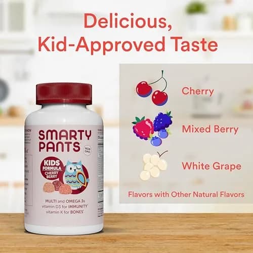 SmartyPants Kids Multivitamin Gummies with Omega 3 Fish Oil 120 Count (30 Day Supply) | Immune Support & Energy Metabolism thumbnail 5