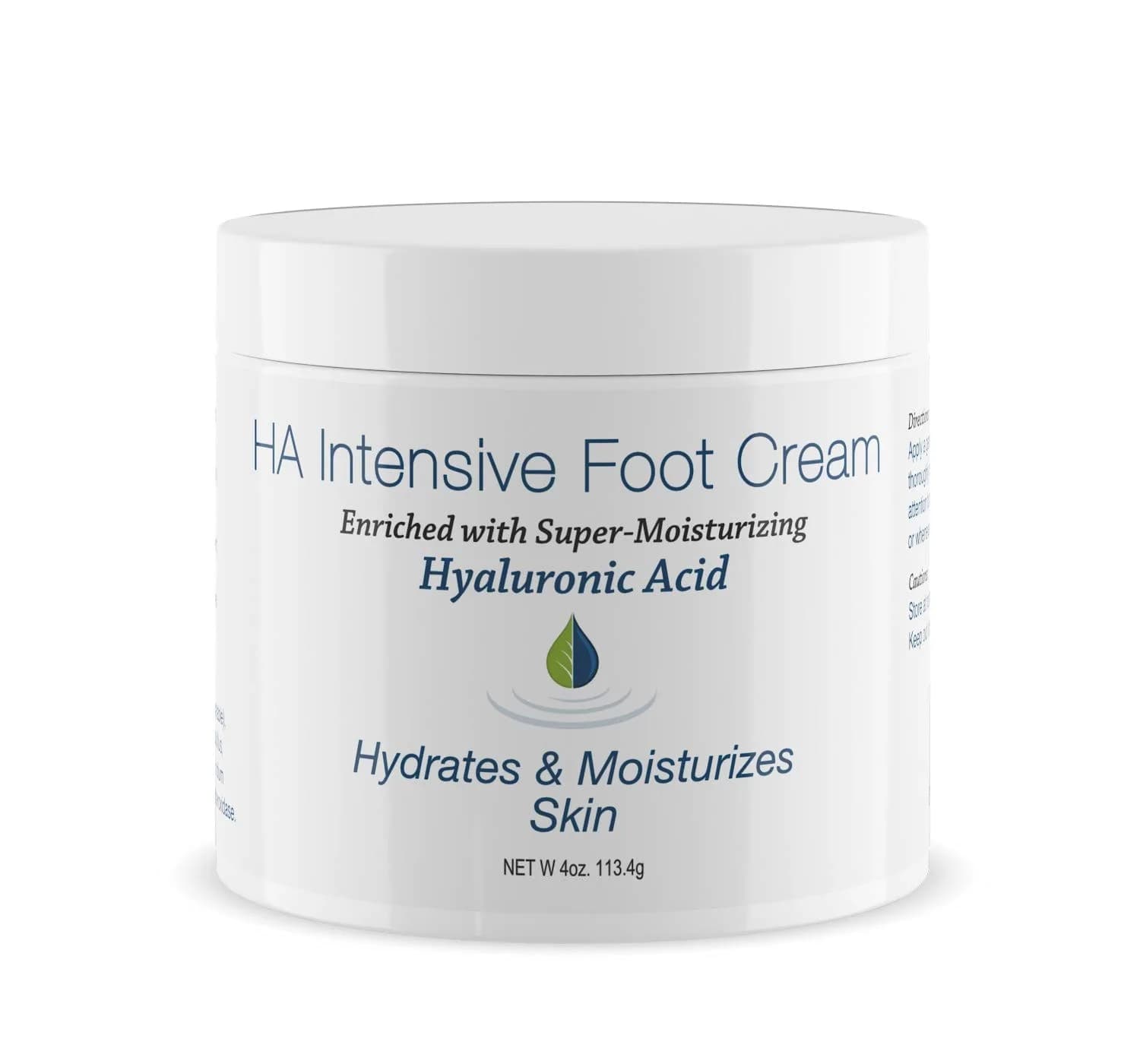 Hyalogic Hyaluronic Acid Foot Cream 4 oz | Intensive Moisturizer for Dry & Callused Skin