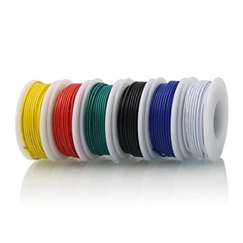 CBAZY PVC Electrical Wire Kit 26AWG 6 Colors 32.8ft | Tinned Copper, 300V, DIY Friendly thumbnail 4