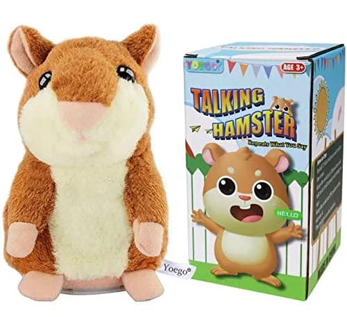 YOEGO Talking Hamster Repeats What You Say Interactive Plush Toy for Kids 3+ | Animal Sound Effects thumbnail 1