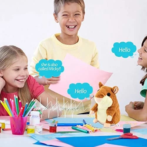 YOEGO Talking Hamster Repeats What You Say Interactive Plush Toy for Kids 3+ | Animal Sound Effects thumbnail 6